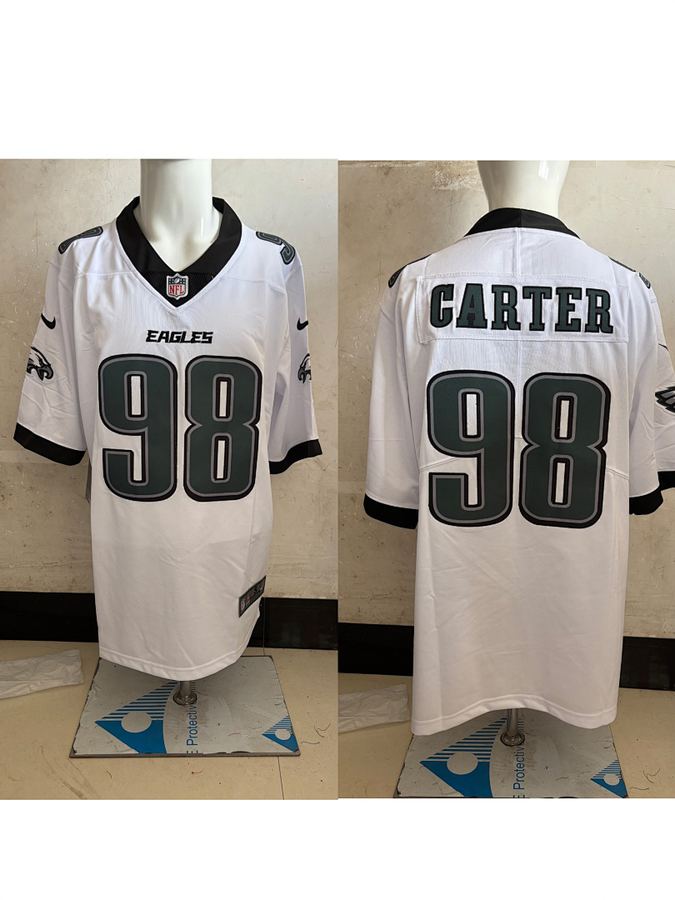 Eagles #98 White Jersey