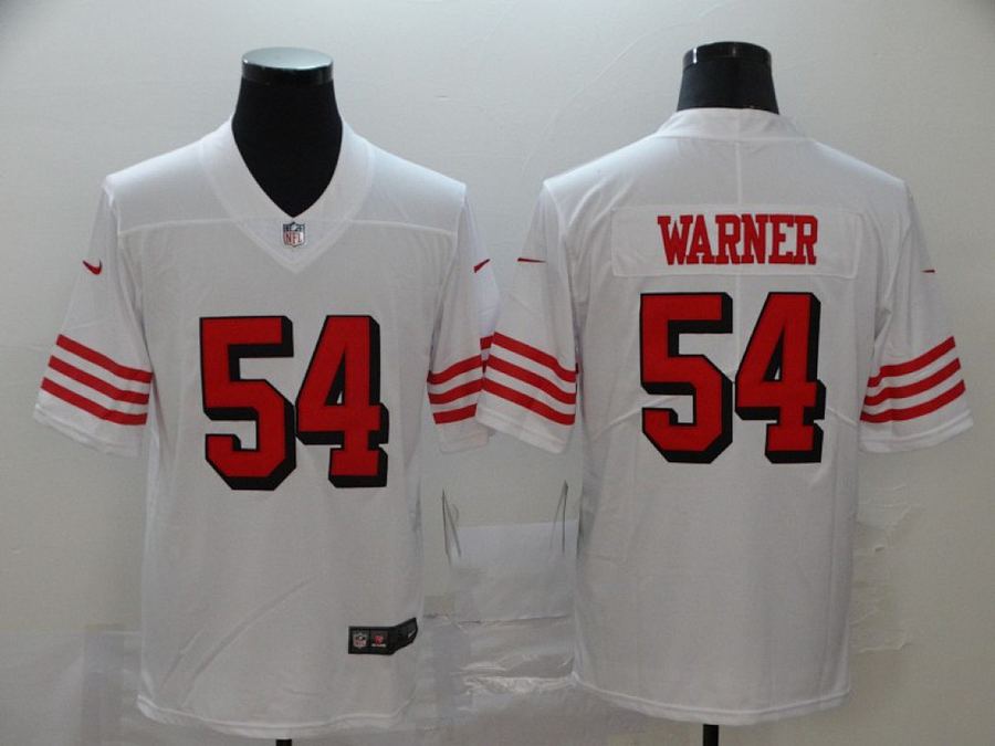 49ers #54 White Retro Jersey