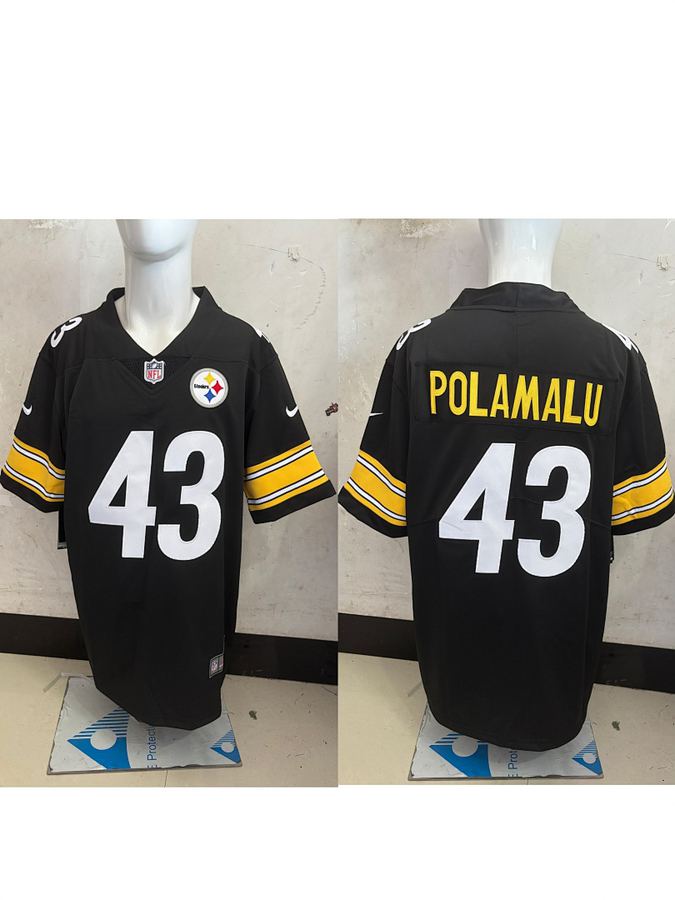 Steelers #43 Black Jersey
