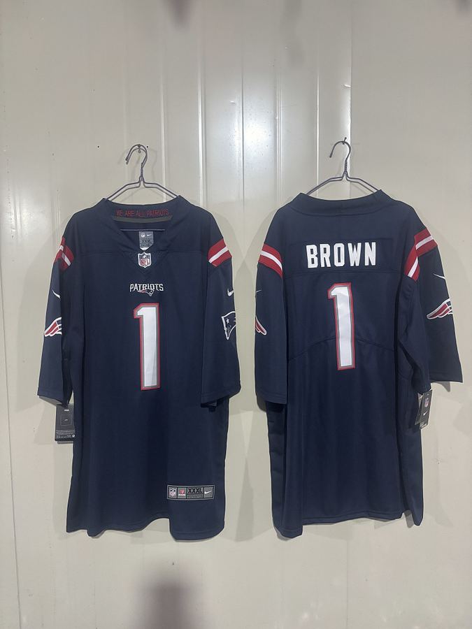 Patriots #1 Navy Blue Jersey