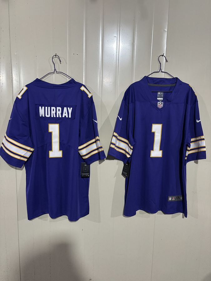 Vikings #1 Purple Retro Jersey