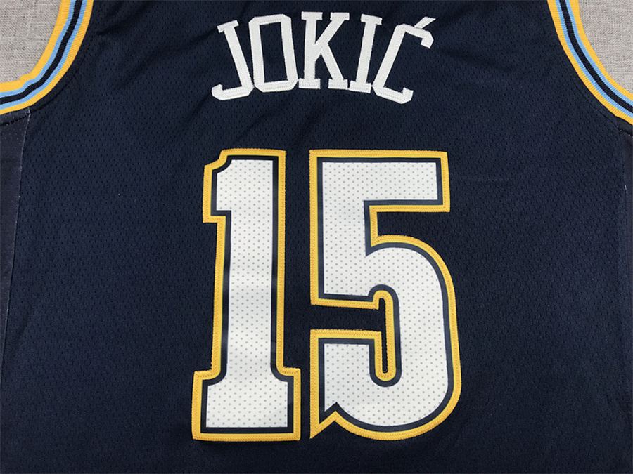 Nuggets #15 Navy Blue City Edition Jersey