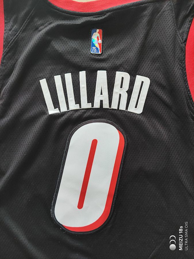 Trail Blazers #0 Damian Lillard Black Nike Jersey