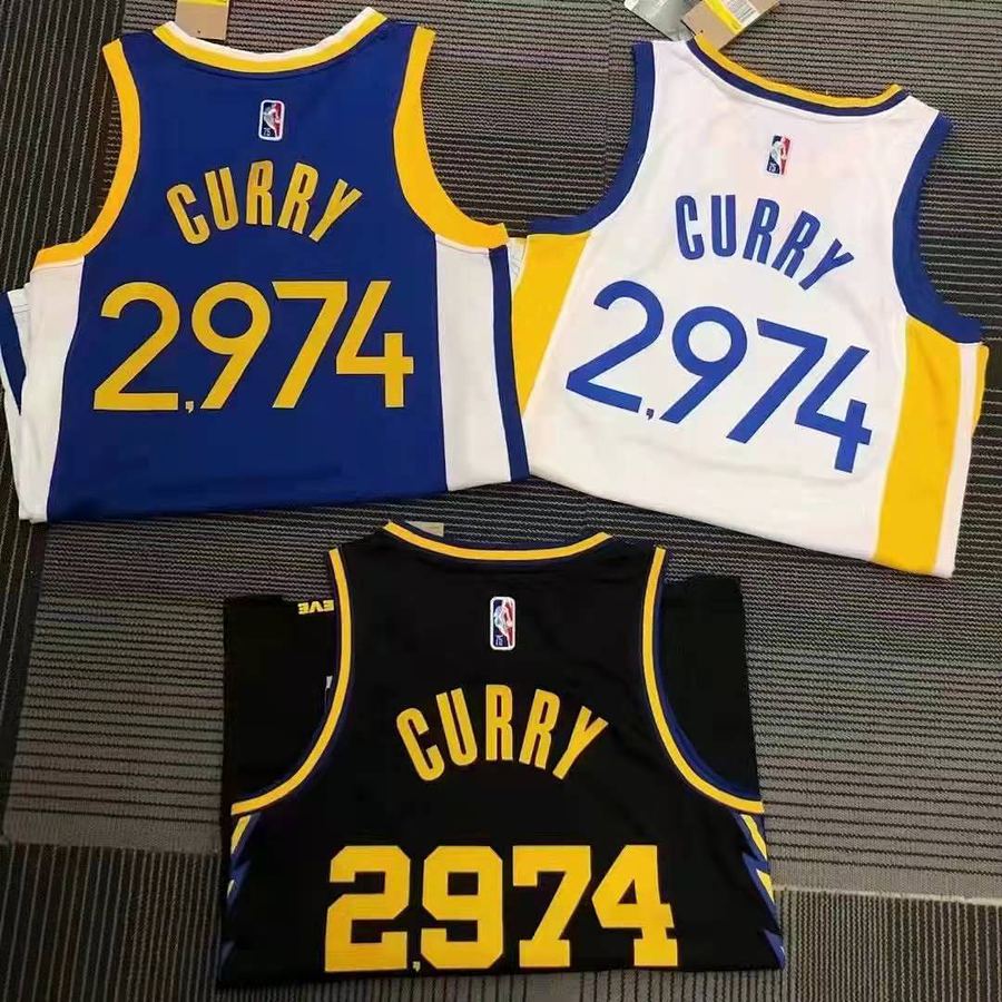 Warriors Stephen Curry Heat Pressed Jersey