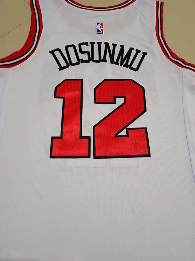 Bulls #12 White Nike Jersey