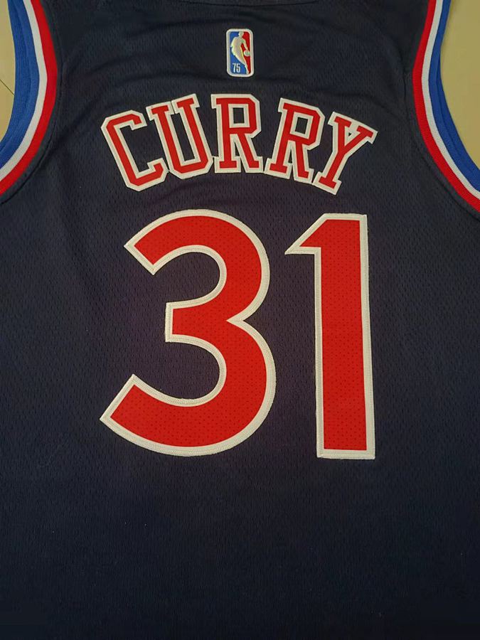 76ers #31 Navy Blue Diamond Jersey