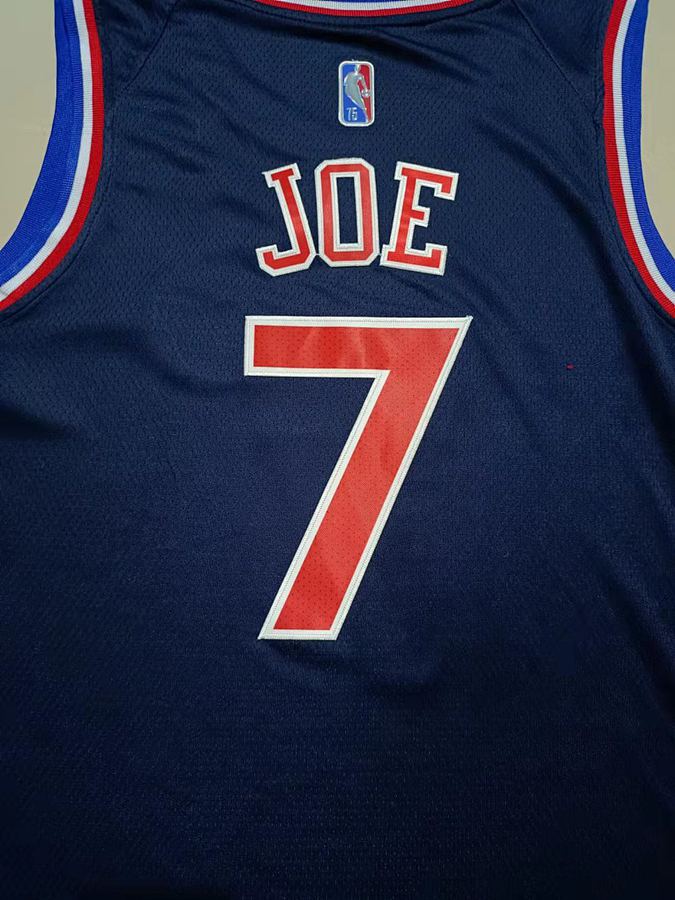 76ers #7 Navy Blue 75th Anniversary Diamond Jersey