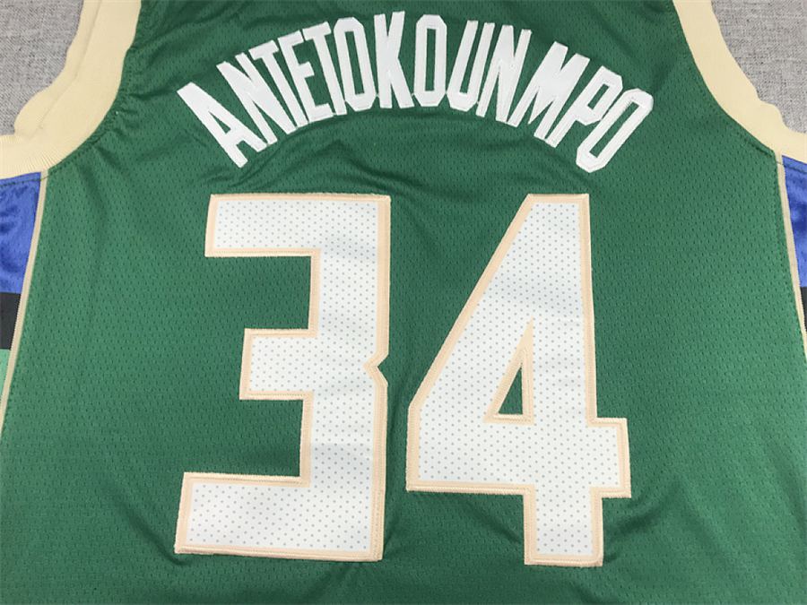Bucks #34 Green Nike Jersey