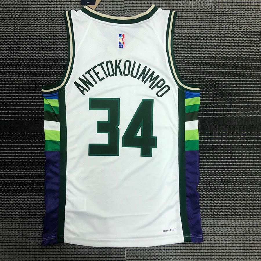 Bucks 75th Anniversary City Edition Heat Pressed Jersey
