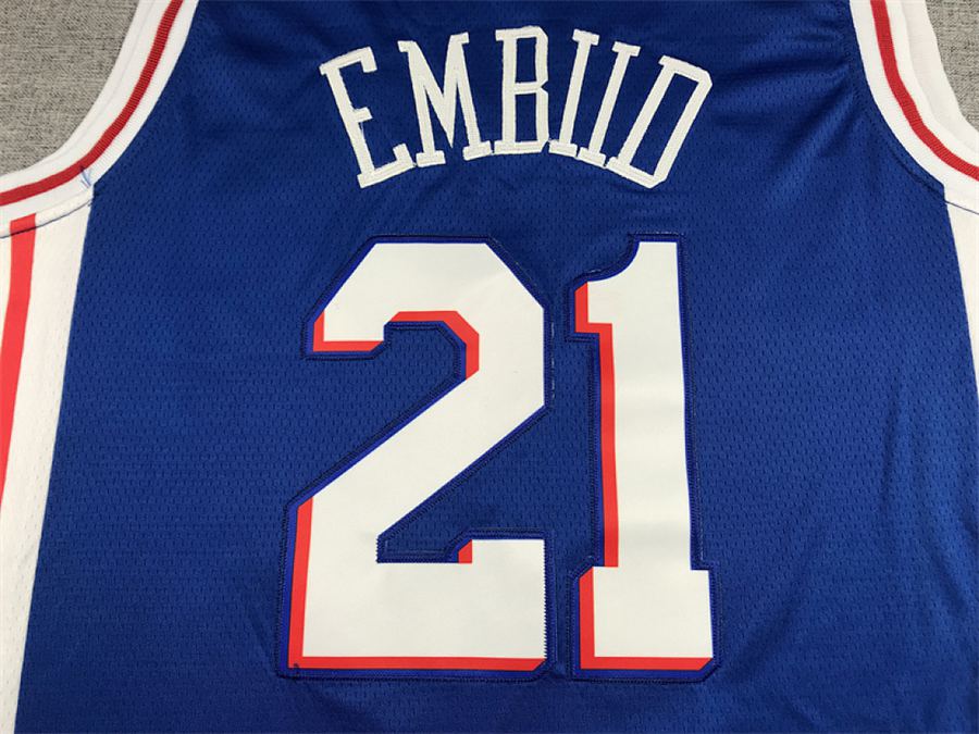 76ers #21 Blue Jersey
