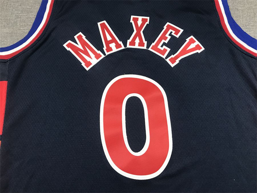 76ers #0 Navy Blue City Edition Jersey