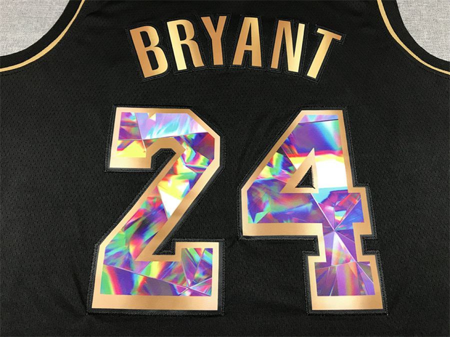 Lakers #24 Black Gold Diamond Edition Jersey