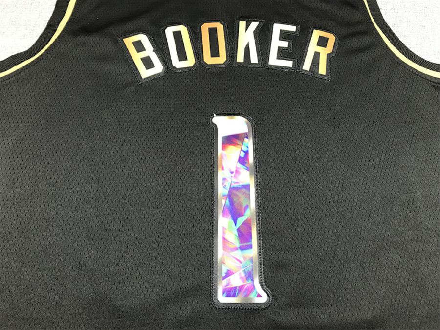 Suns #1 Black Gold Diamond Edition Jersey