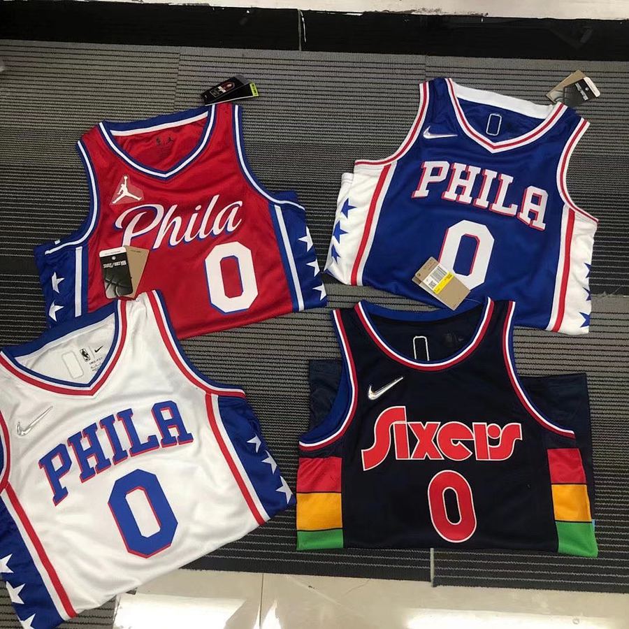 76ers #0 75th Anniversary Heat Pressed Jersey