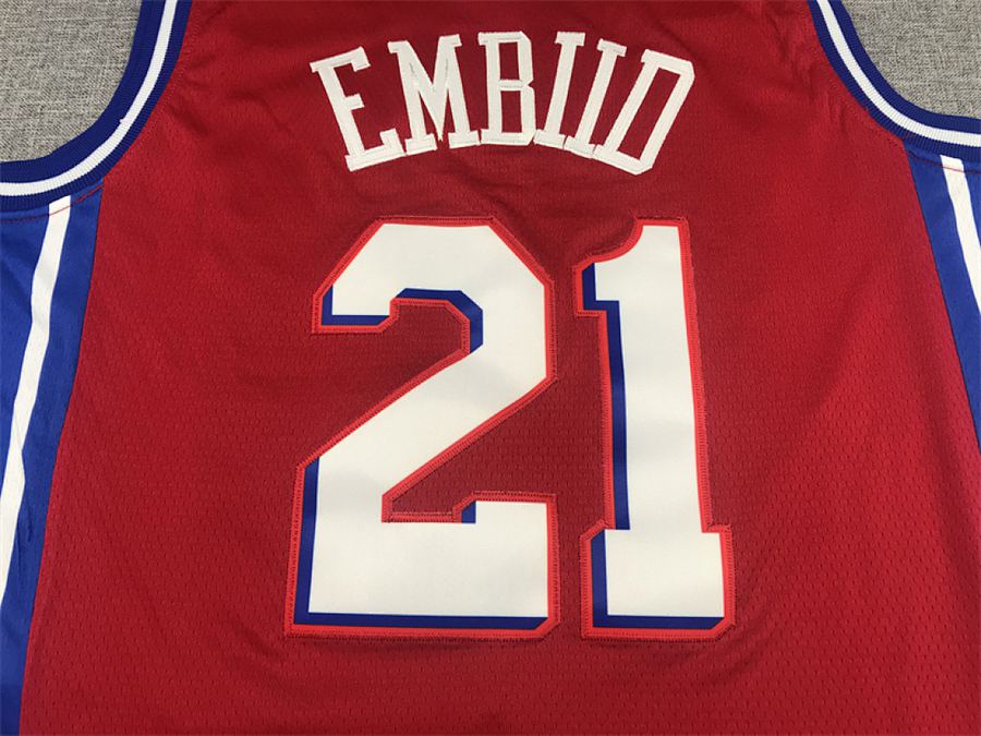 76ers #21 Red Jersey