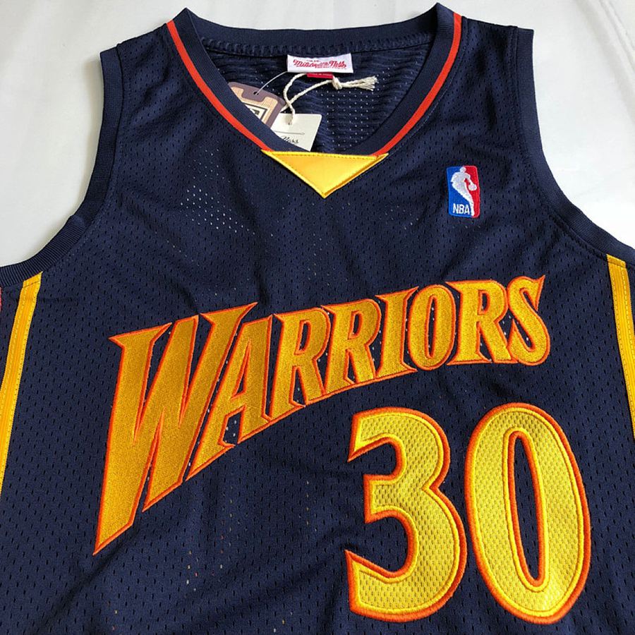 Stephen Curry Navy Blue Embroidered Retro Jersey XS-XXL