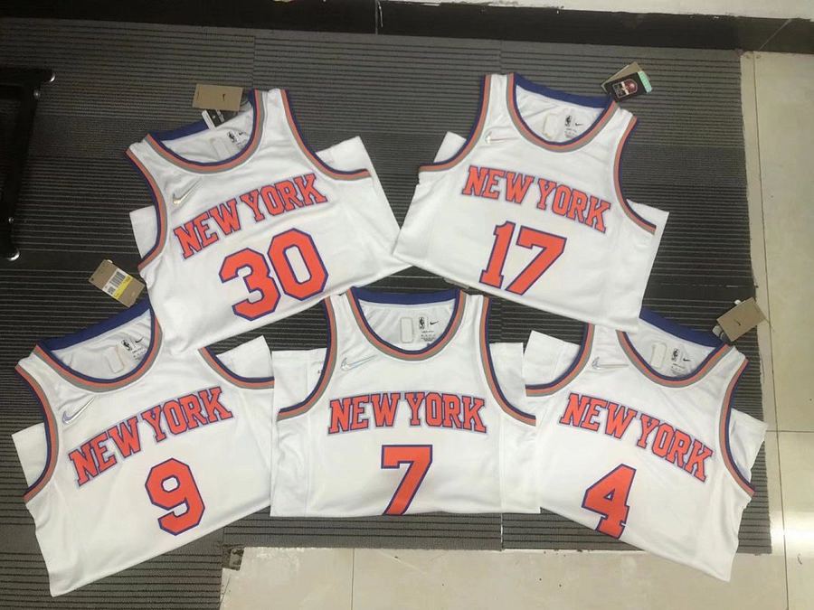 Knicks White Heat Pressed Jersey