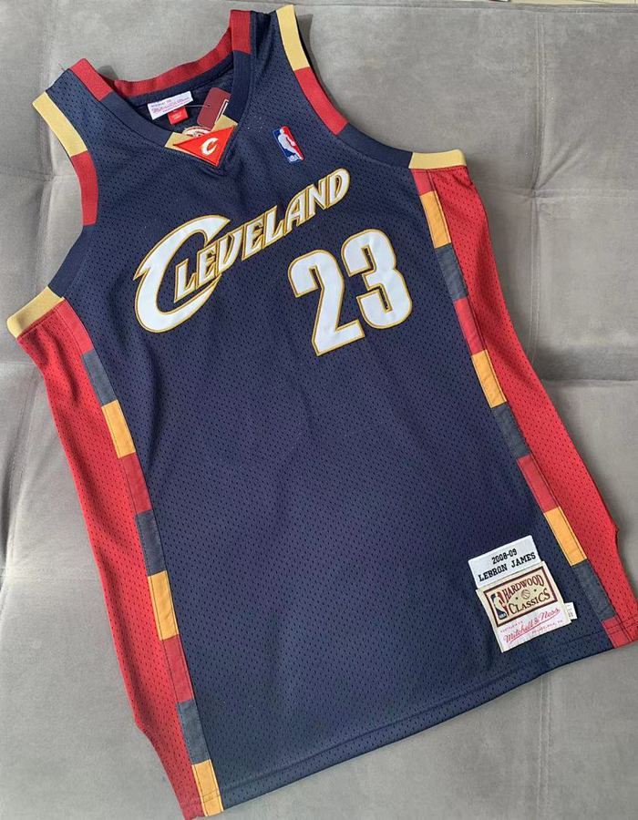 Cavaliers #23 LeBron James Retro Embroidered Jersey