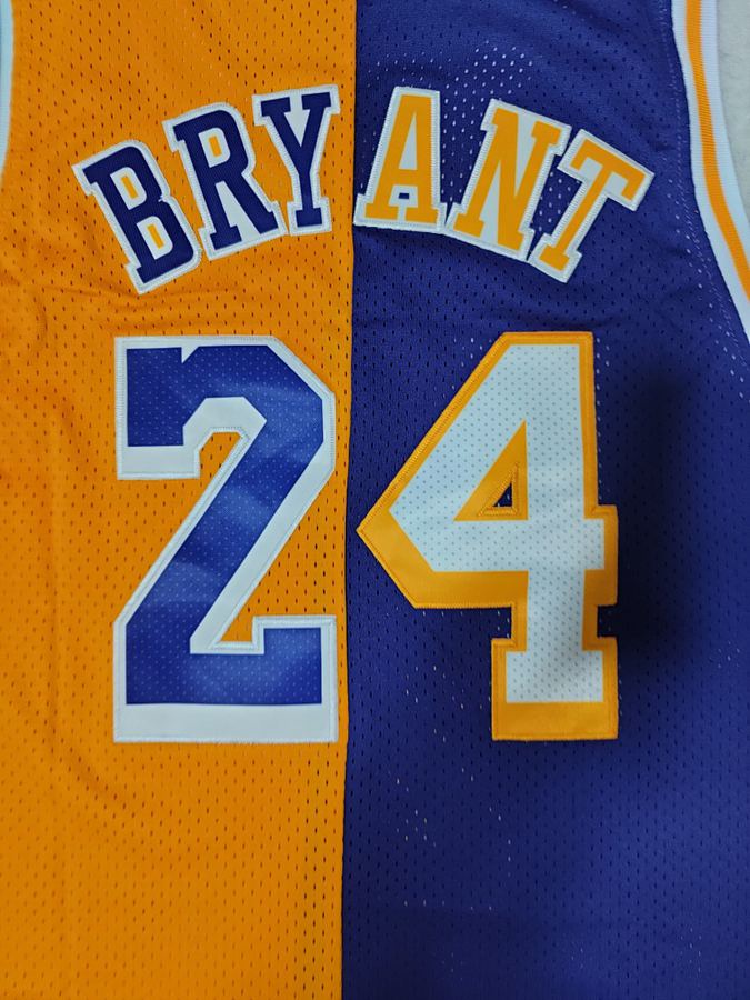 Lakers Kobe Bryant Purple Crew Neck Jersey