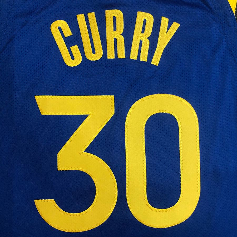 Warriors #30 Stephen Curry Blue Jersey