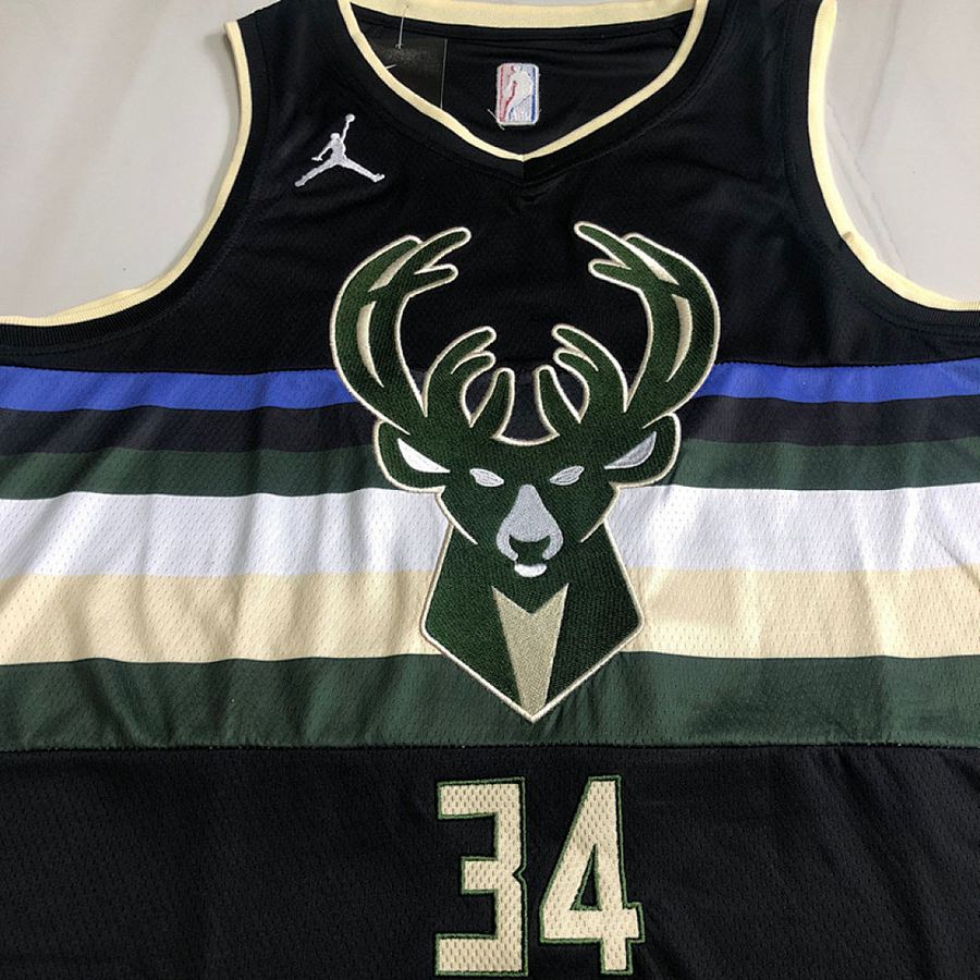 Bucks #34 Embroidered Jersey S-XXL