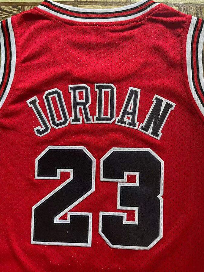 Bulls #23 Red Retro Kids Jersey