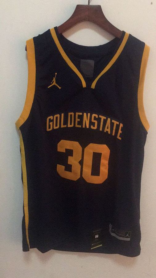 Warriors #30 Navy Blue Jersey