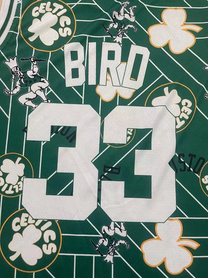Celtics #33 Green Retro Jersey