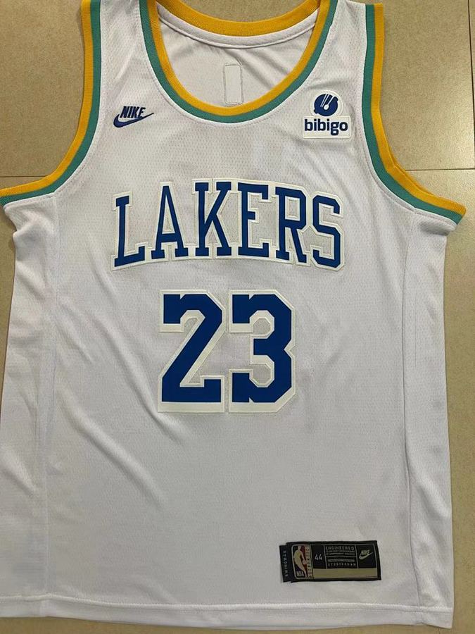 Lakers #23 White Nike Jersey