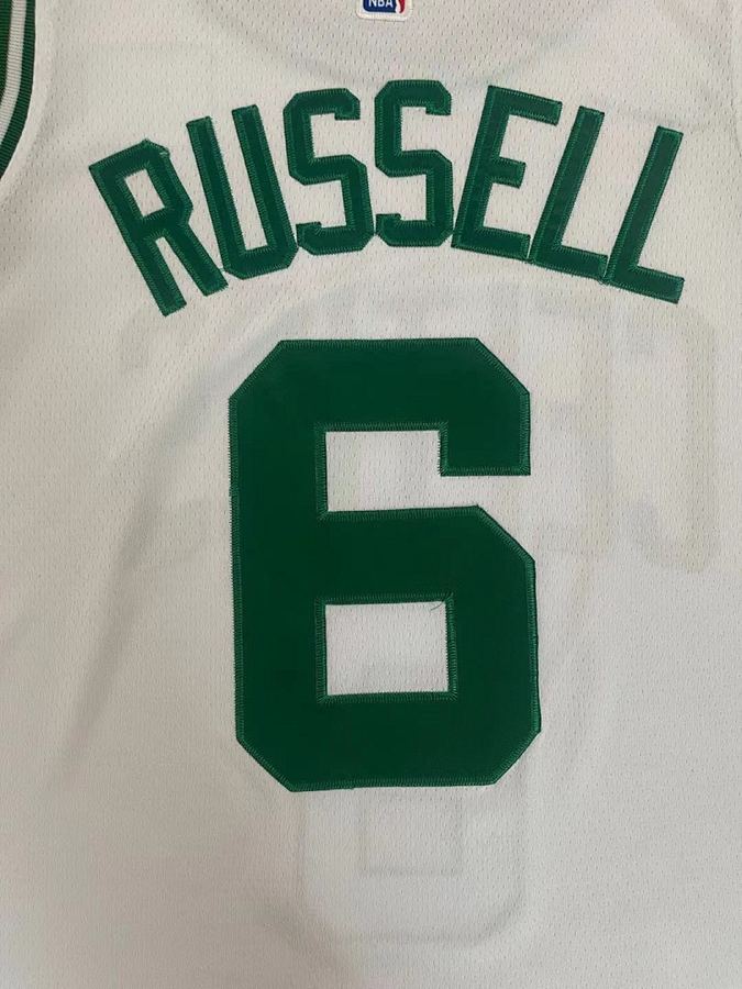 Celtics #6 White Jersey