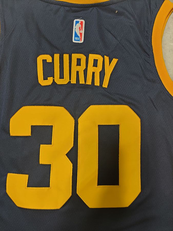 Warriors Stephen Curry Navy Blue Jersey