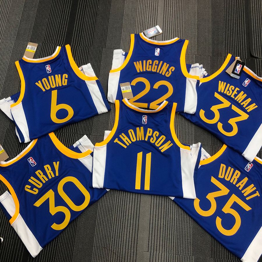 Warriors #6 Blue 75th Anniversary Jersey