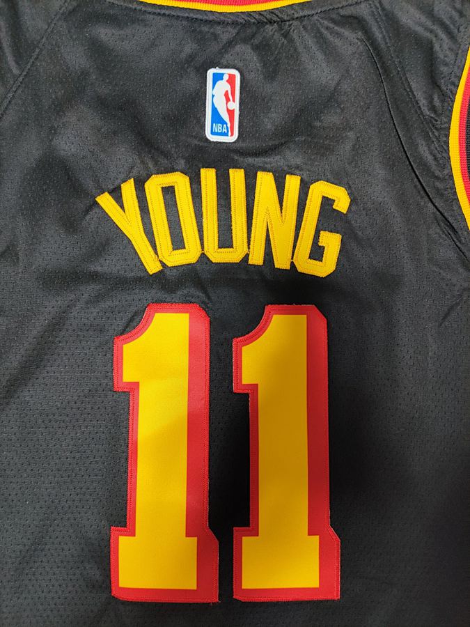 Hawks Trae Young Black Jersey