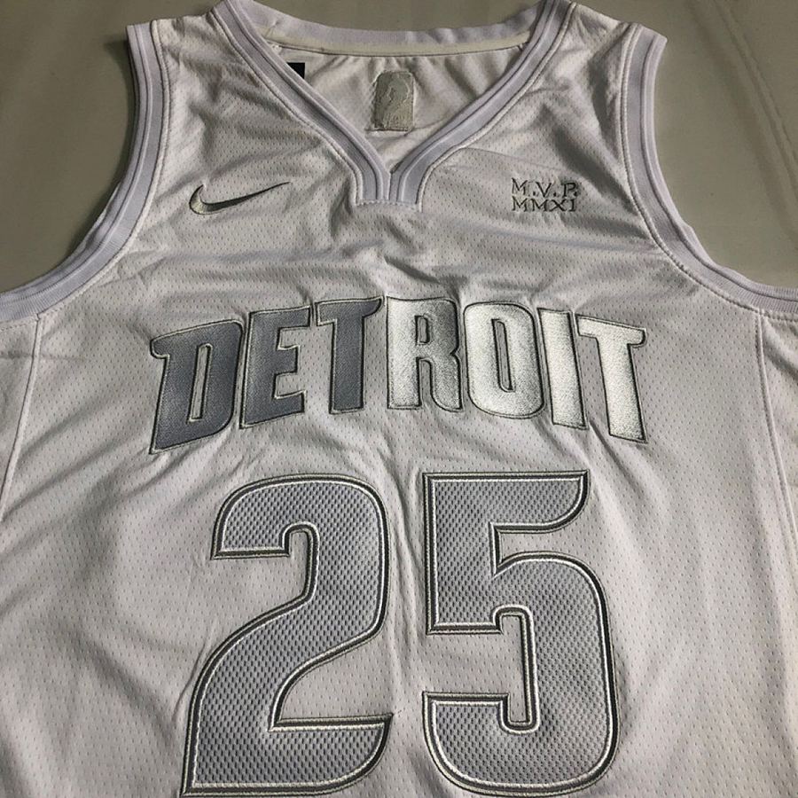 Pistons #25 Derrick Rose Jersey XS-XXL