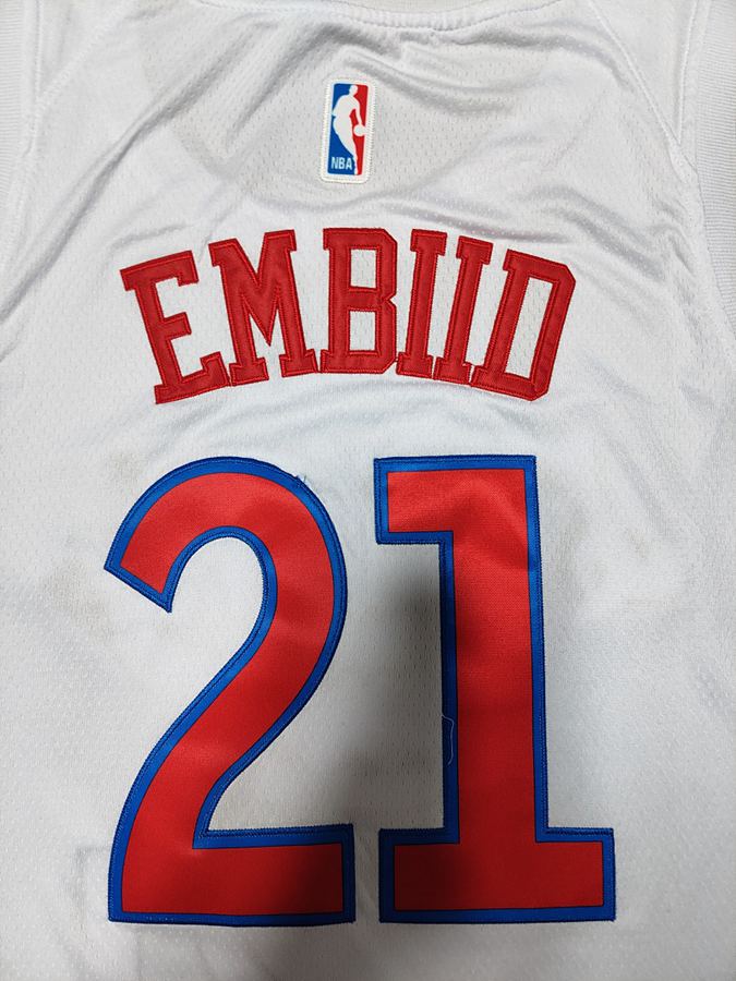 76ers Joel Embiid White Jersey