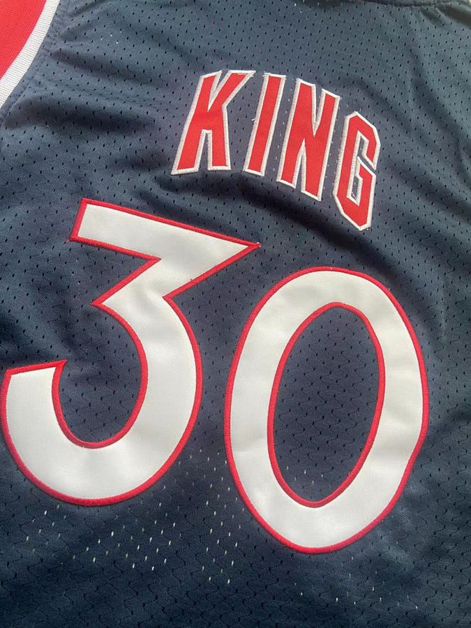 Knicks #30 Navy Blue Retro Jersey
