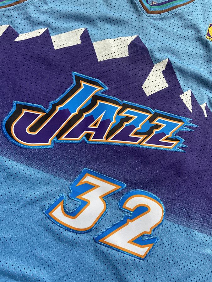 Jazz #32 Karl Malone Blue Jersey