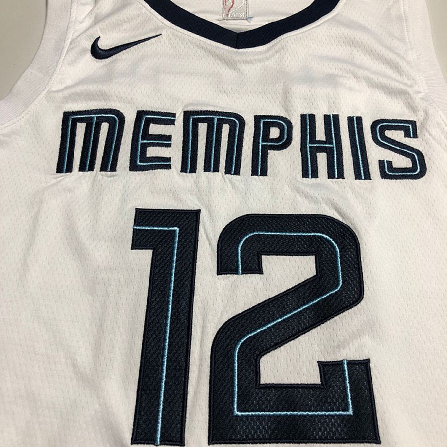 Grizzlies #12 White Jersey XS-XXL