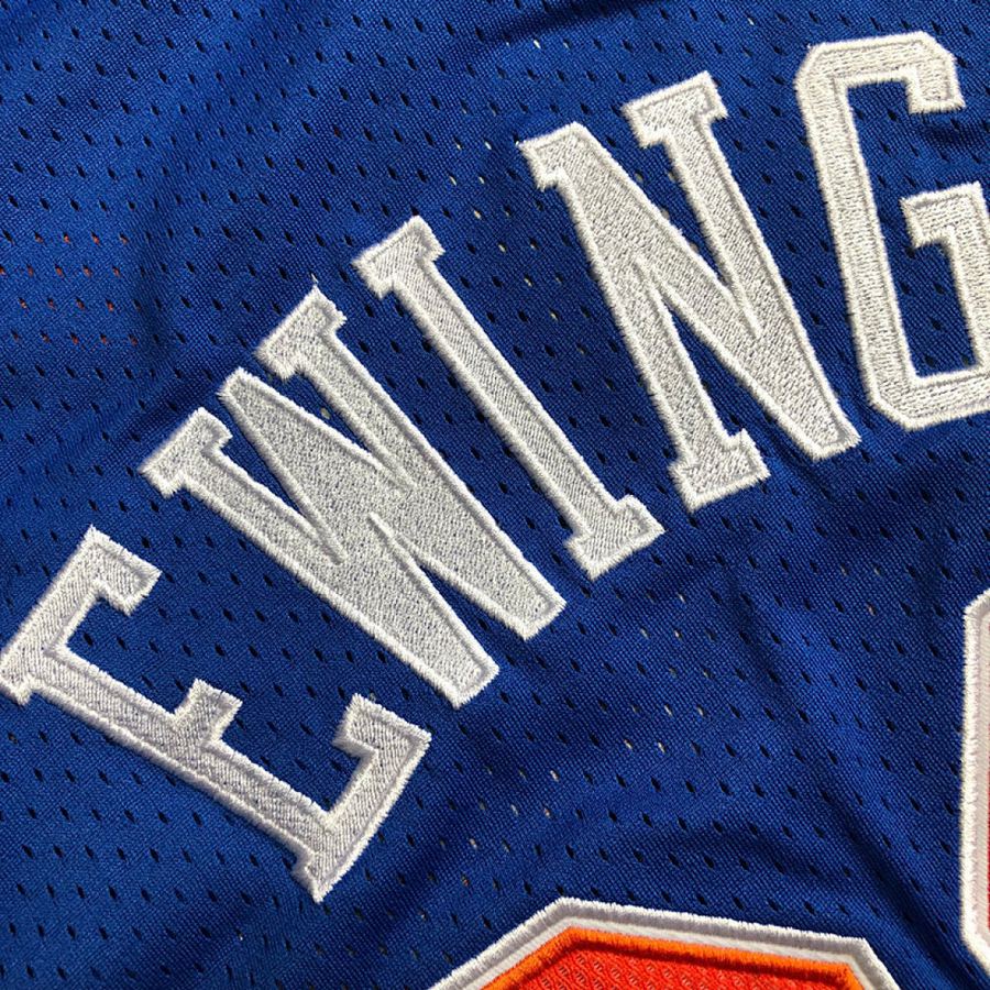 Knicks #33 Blue Embroidered Jersey S-XXL