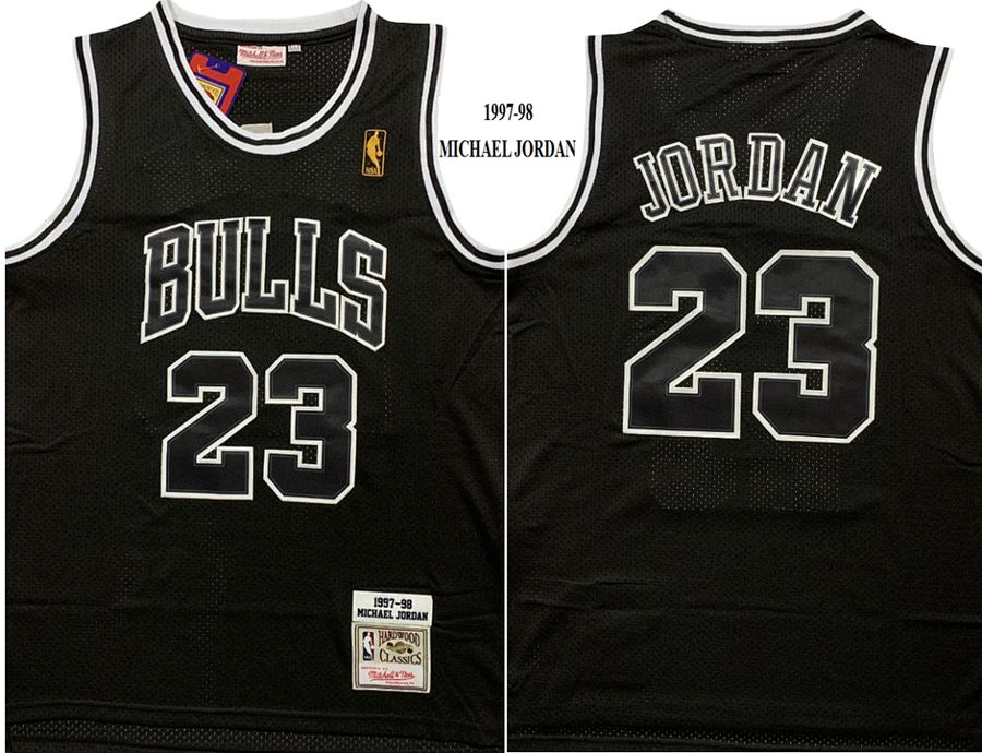 Bulls #23 Michael Jordan Black Jersey