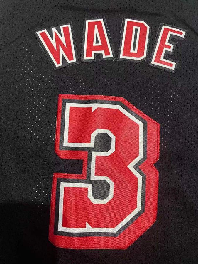 Heat #3 Black Retro Jersey