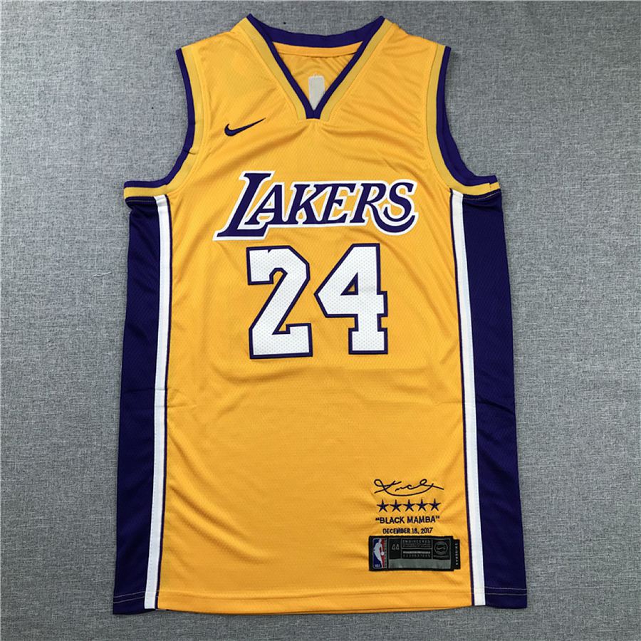 Lakers Kobe Bryant Yellow Nike Jersey
