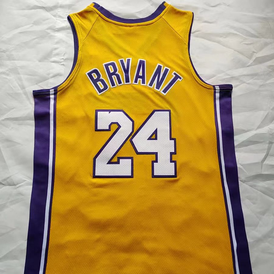 Lakers #24 Yellow Retro Jersey