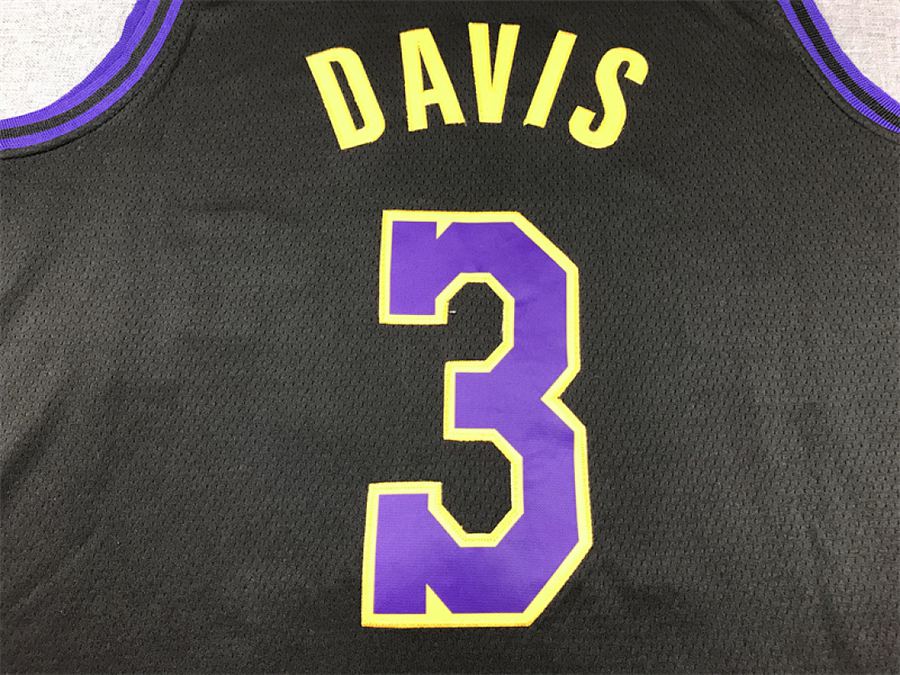 Lakers #3 Black City Edition Jersey