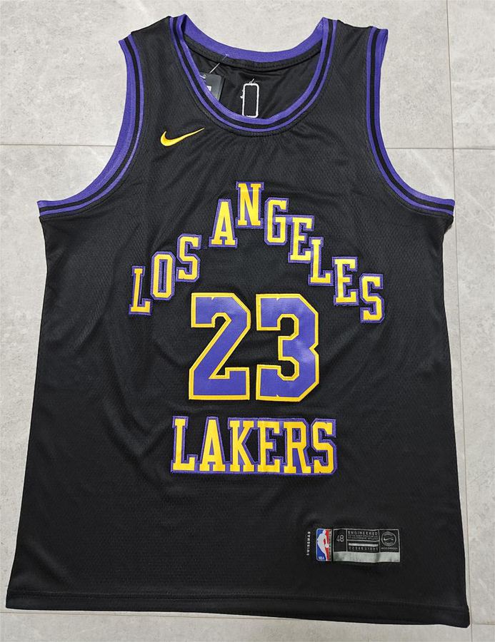Lakers LeBron James Black City Edition Jersey