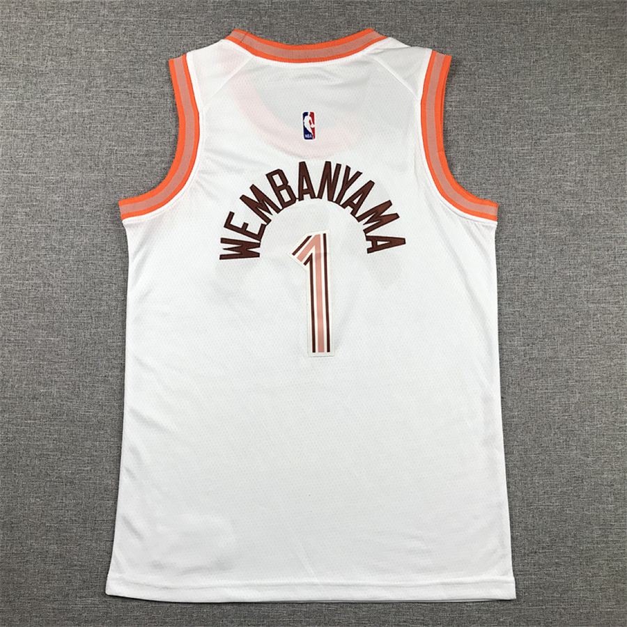Spurs #1 White City Edition Kids Jersey
