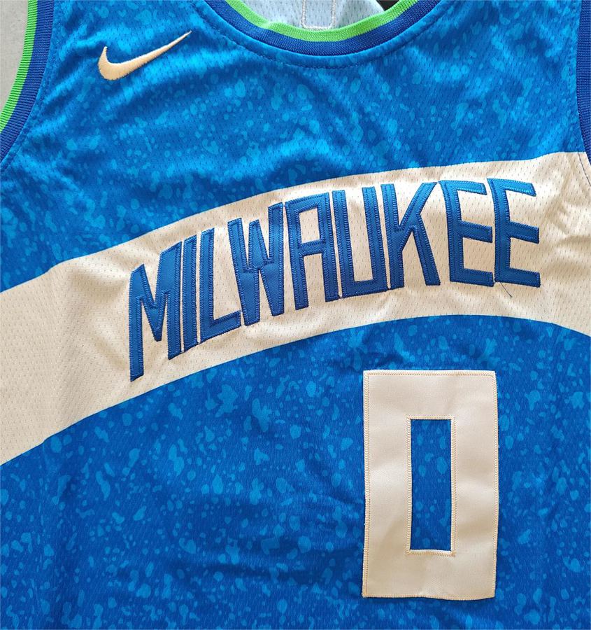Bucks Damian Lillard Blue City Edition Jersey