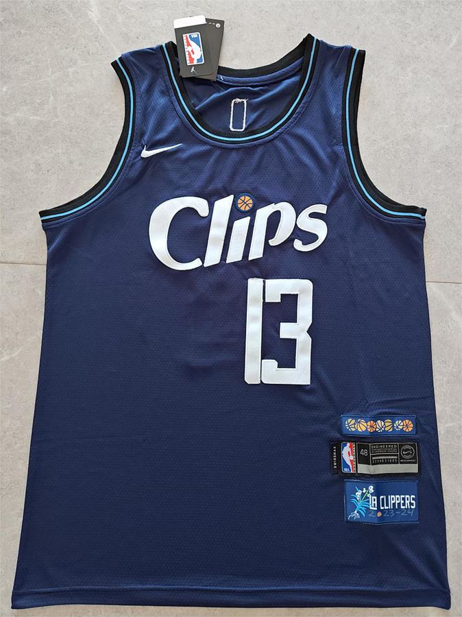Clippers Paul George Navy Blue City Edition Jersey
