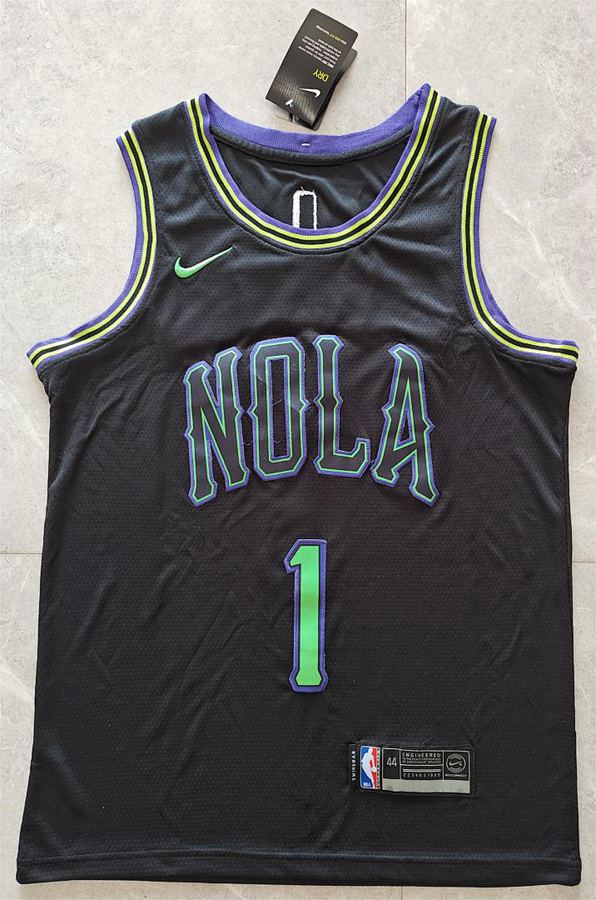 Pelicans Zion Williamson Black City Edition Jersey