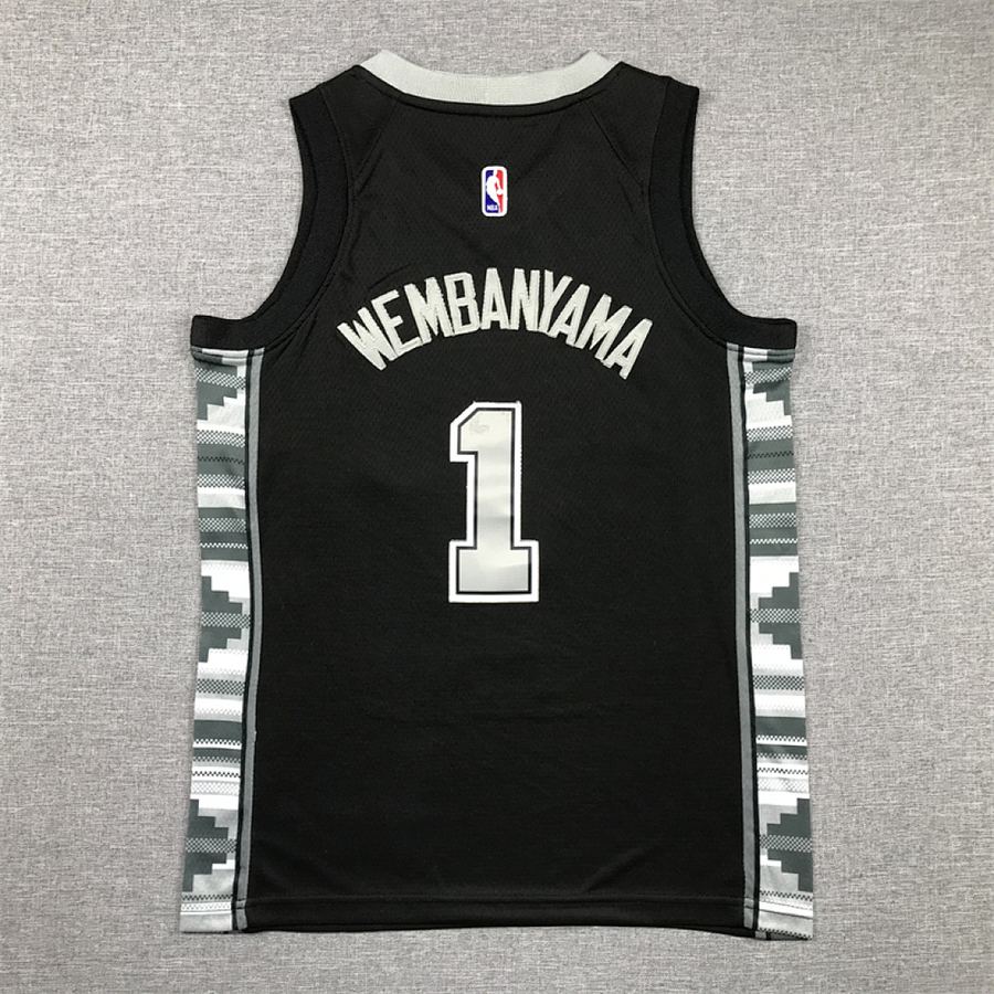 Spurs Black Statement Kids Jersey